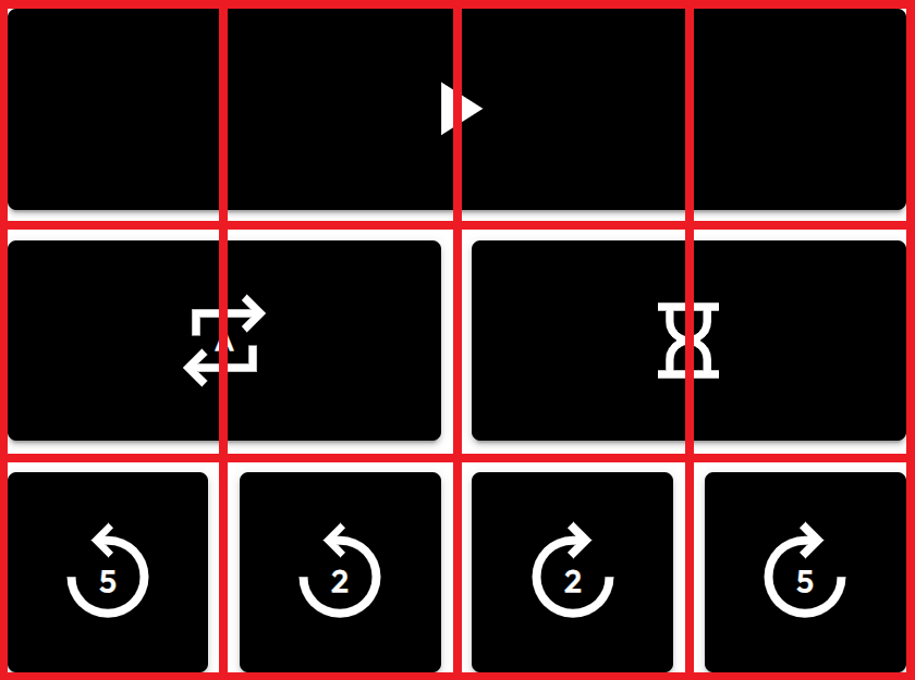 Mimid controls with overlaid gridlines